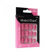 Unhas Posticas Macrilan Rosa Curto Up201a