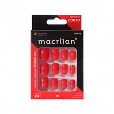 Unhas Posticas Macrilan Vermelho Up207a