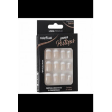 Unhas Posticas Macrilan Francesinha Curta Up209a