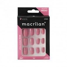 Unhas Posticas Macrilan Nude Medio Up305a