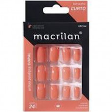 Unhas Posticas Macrilan Coral Up214a